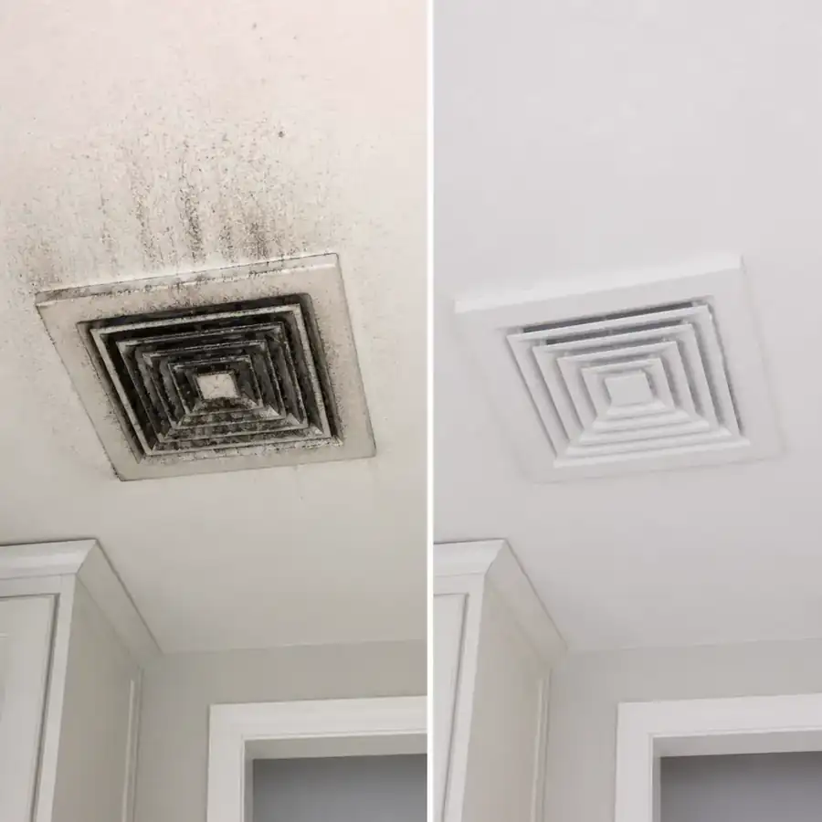 Ceiling register cleaned — no more dust streaks